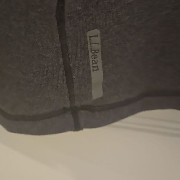 L.L. Bean Gray Quarter-Zip Pullover - Picture 6 of 7